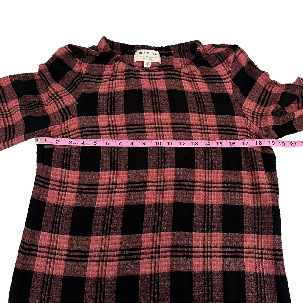 Anthropologie | Cloth & Stone | Daia Plaid Mini Dress Size S *no belt* - Picture 10 of 13